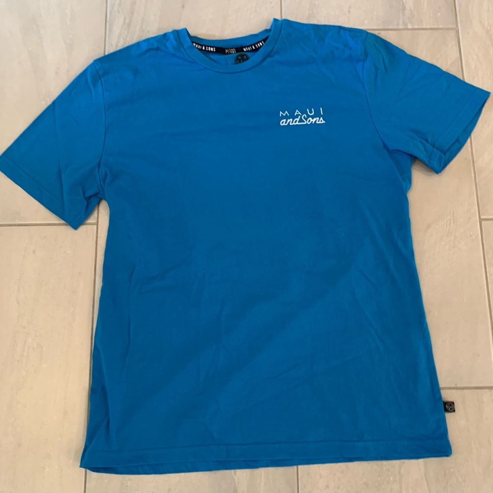 Maui and Sons Vibrant Blue Tee - Mens Size Large